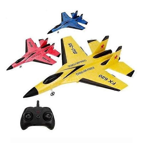 Avion télécommandé Su-35 Avion RC, modèle réduit d'avion de chasse pour enfants (rouge)