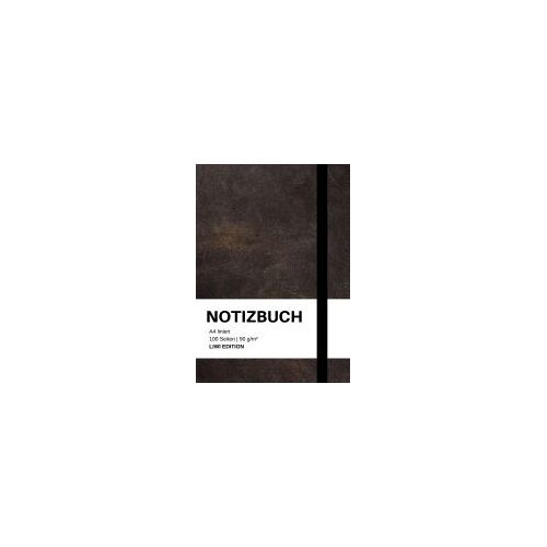Notizbuch A4 Liniert Schwarz - 100 Seiten Soft Cover - Fsc Papier