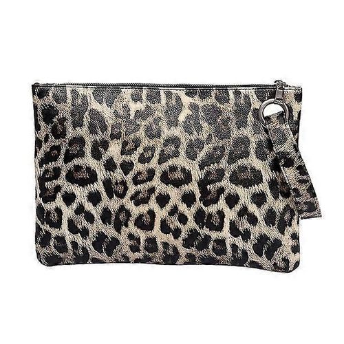 Sac à main léopard tendance, pochette tendance, sac enveloppe léopard jaune grain léopard