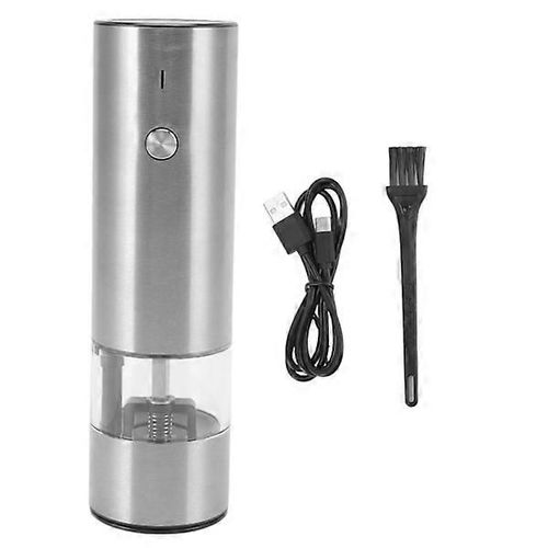 Moulin à poivre électrique réglable et rechargeable, idéal pour la cuisine, le restaurant, le camping et les barbecues.