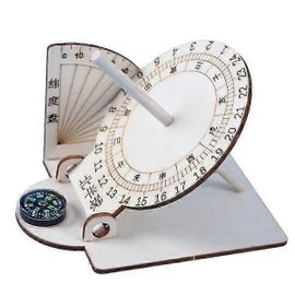 Horloge Solaire Équatoriale En Bois, Modèle Scientifique, Aide À L'apprentissage, Jouets Éducatifs
