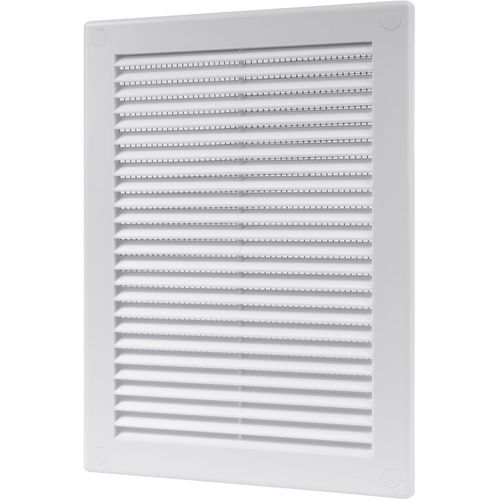 KALANKA-Grille d'aération rectangulaire plate en plastique blanc de 14 x 20,3 cm (dimensions d'ouverture) \u2013 Déflecteur d'air \u2013 CVC 17,8 x 25,4 cm (dimensions totales)