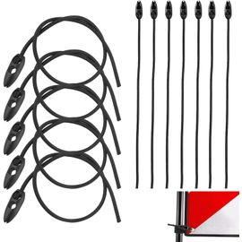 anw-Lot De 12 Tendeurs De Bagages Pour Tableau D'Avertissement Italie Et Espagne-Sangle Courte De 50 Cm-Longueur Réglable Avec Quickclip-Noir-Pour Vélo,Diable,Moto,Bagages,Multifonction