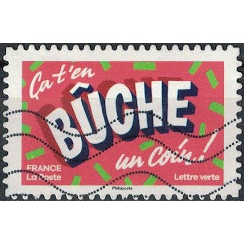 France 2024 Oblitéré Used Les Petits Mots Pour De Grandes Fêtes Ça T'En Bûche Un Coin Y&T Fr 2500