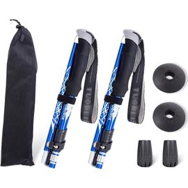 Lot De 2 Bâtons Trekking Bâton Marche Pliable Léger Bâtons Marche Ajustables Pour La Randonnée Camping Bâtons Voyage Pour Hommes Femmes.[Q187]
