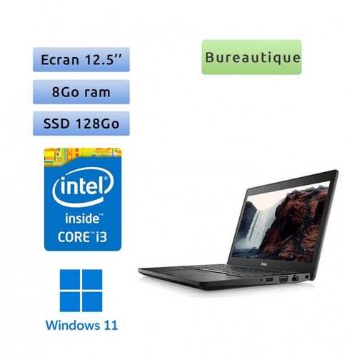 Dell Latitude 5280 - Windows 11 - i3 8Go 128Go SSD - 12.5 - Ordinateur Portable PC