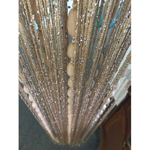 Anw-Rideaux Fils Scintille Corde 100x200cm Noble Draperie Gouttes Lanterne Chaîne Elégance Pour Studio Fenêtre Mural Porte Mariage Fête,Champagne