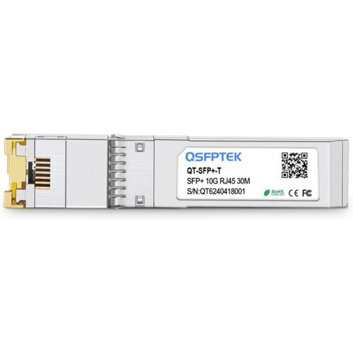 Newest 10GBASE-T SFP+ RJ45 Module jusqu'a 30m,10G SFP+ vers RJ45 Copper Mini-GBIC avec Puce RTL8261N pour Cisco SFP-10G-T-S, Ubiquiti UF-RJ45-10G, D-Link, Supermicro Autres interrupteurs