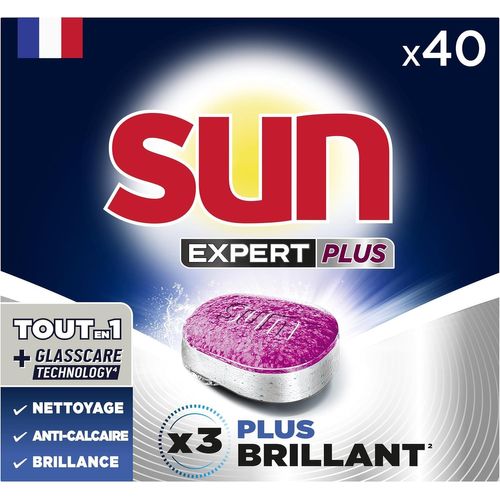 Loc-- Pastilles Lave-Vaisselle Tout En 1 Brillance-Expert + Glass Care Technology-40 Lavages-Fabriqué En France