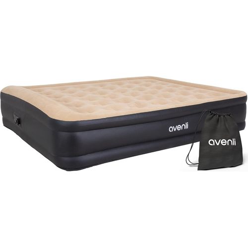 Matelas Gonflable 203 X 157 X 47 Cm ¿ Lit Gonflable 2 Personnes Avec Pompe Électrique Intégrée ¿ Matelas Autogonflant Confortable Et Stable ¿ Idéal Pour Camping, Invités, Voyage Et Maison