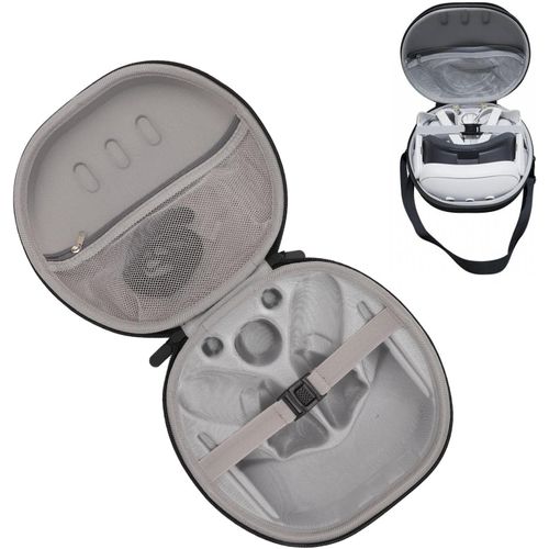 MEVRONISSHOP-tui rigide de transport pour Meta Quest 3, sac de transport pour lunettes VR antichoc avec sangle d'épaule, double fermeture éclair, étuis portables de voyage