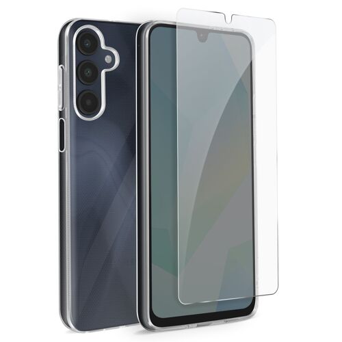 Pack Protection pour Samsung Galaxy A16 Coque Souple et Verre Trempé Mayaxess Transparent