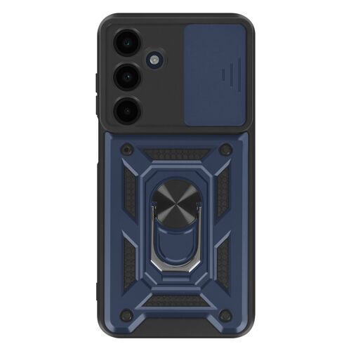 Coque pour Galaxy A16 avec Cache Caméra Coulissante et Bague Magnétique Mayaxess Bleu nuit