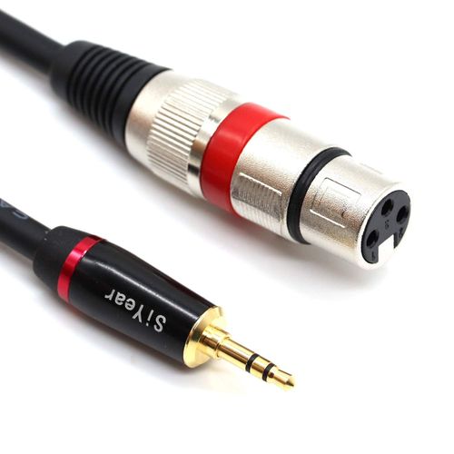 3,5 mm Mini Jack Stéréo vers XLR Câble Microphone Femelle ,Adaptateur de Cordon de Câble d'Interconnexion 3 Broches 1/8 Pouce vers XLR asymétrique (1,5 Pieds)
