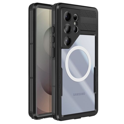 Coque Intégrale Étanche MagSafe pour Samsung Galaxy S25 Ultra Redpepper Transparent