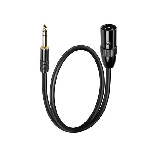 Câble 1/4 à XLR,0.5M 6.35mm (1/4 "") trs à XLR mâle stéréo câble de microphone équilibré pour microphones,amplificateurs et consoles (1/4 inch TRS,0.5M)