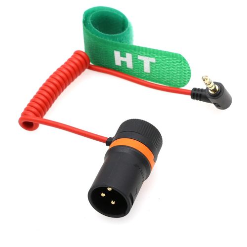 Câble audio Mini Jack vers XLR 3 broches 3,5 mm pour Boya Rode Wireless GO II Microphone vers Sony FX9 FX3 Canon Mixer Enregistreur à angle droit mâle rouge tressé 50 cm