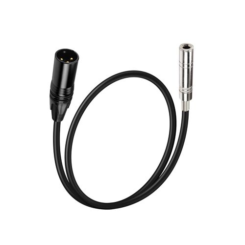 Câble 1/4"" vers XLR,câble audio microphonique symétrique XLR mâle vers 6,35 mm TRS femelle pour haut-parleurs,scène,DJ et autres¿50cm¿