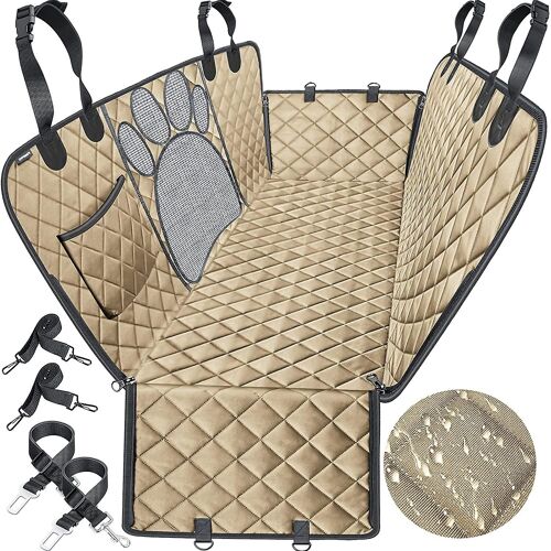 Housses De Siège Pour Chien Améliorées Avec Fenêtre Visuelle En Maille Housse De Siège De Voiture Pour Chien 100 % Imperméable Housse De Siège Antidérapante Pour Animaux De Compagnie Pour Siège Arrière Avec Poches De Rangement, Lavable