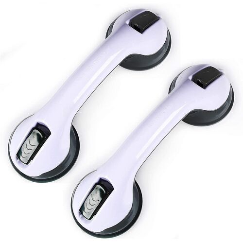 Lot de 2 ventouses pour poignée de douche, poignée de baignoire en plastique (sans perçage) pour salle de bain, enfants
