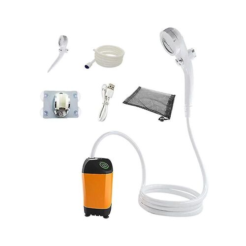Pompe de douche électrique portative réglable numérique intelligente pour l'extérieur pour le camping, les voyages, la plage, les animaux de compagnie, la voiture