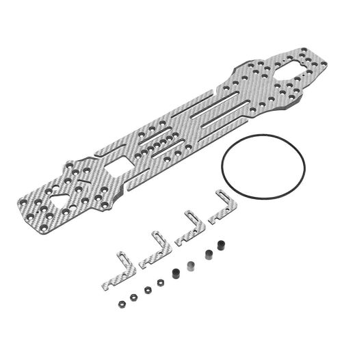 Kit de support de batterie pour châssis 2025RC, accessoires RC en fibre de carbone pour 3 voitures de course D5V2 1:10, argent SSG