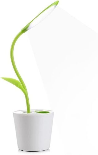 Lampe De Bureau Rose Au Design Végétal Avec Interrupteur Tactile Et Port Usb Rechargeable Pour Les Étudiants De Bureau À Readi