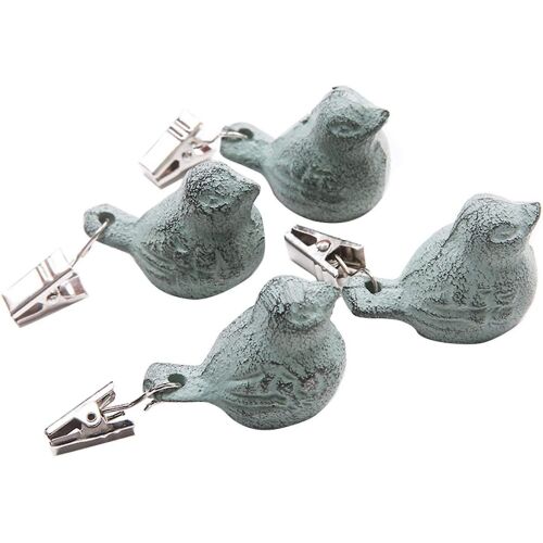 Lot De 4 Pinces De Lestage Pour Nappe, Pendentif Oiseau Antique En Fer, Pinces De Lestage Pour Nappe, Pinces Lourdes Pour Table D'extérieur, Accessoire De Jardin