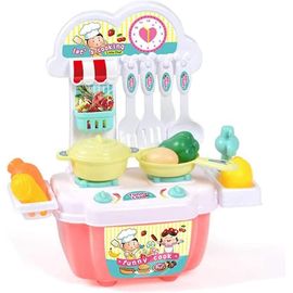 Lot de 22 mini ustensiles de cuisine de simulation, jeu de rôle pour enfants, rangement et table de cuisson