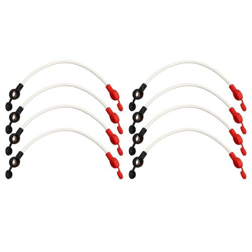 Lot de 8 câbles d'onduleur de batterie en cuivre, résistants aux hautes températures et ignifuges, avec capuchon anti-poussière pour accumulateurs