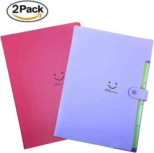 Chemise De Classement Portable Extensible, Chemise De Documents A4, Chemise Pliée A4, 5 Compartiments, Portable Fo