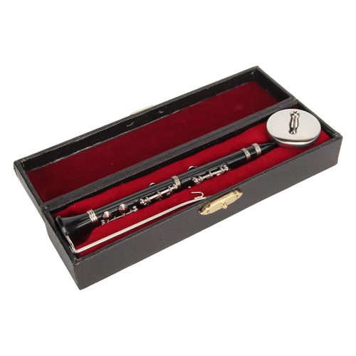 Modèle De Clarinette Miniature Avec Support Et Étui, Présentoir Pour Instruments De Musique, Décoration Pour La Maison, 5,12 Pouces