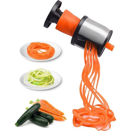 Spiraliseur Portatif En Acier Inoxydable, Mini Trancheuse À Salade De Légumes, Coupe-Légumes En Spirale Robuste, Machine À Spaghettis Et À Pâtes, Spi De Courgettes Et Légumes Portatif