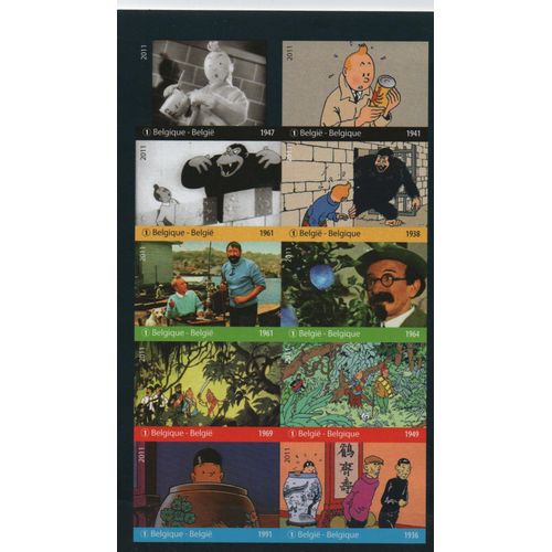 Belgique Timbres Tintin Au Cinéma 2011