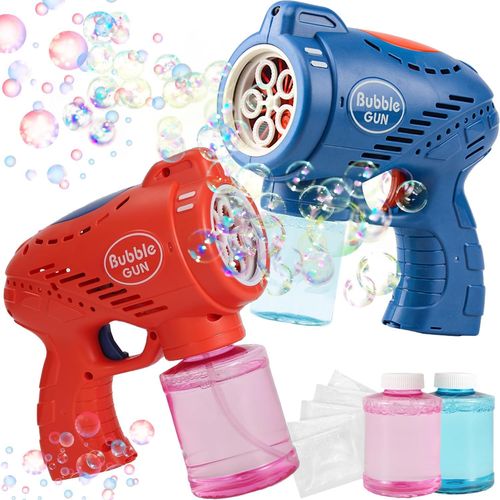 Kakyl-Pistolet À Bulles,2 Pièces Machines À Bul-Les De Savon,Machine À Bulles Automatique,Pis-Tolet À Bulle Pour Enfants,Pistolets À Bulles De Savon,Pistolet A Bulles Automatique,Pour Jeux Exterieur