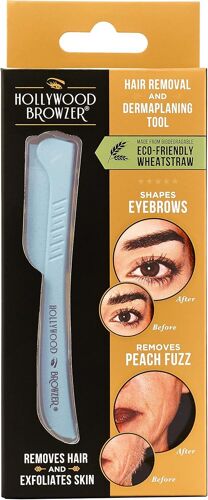 Outil Dermaplaning pour le visage, les sourcils, l'élimination des poils indésirables, outil exfoliant pour les femmes - Aigue-marine