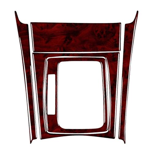 Kit De Cache Panneau De Changement De Vitesse Grain De Bois Rouge Pour Mercedes-Benz