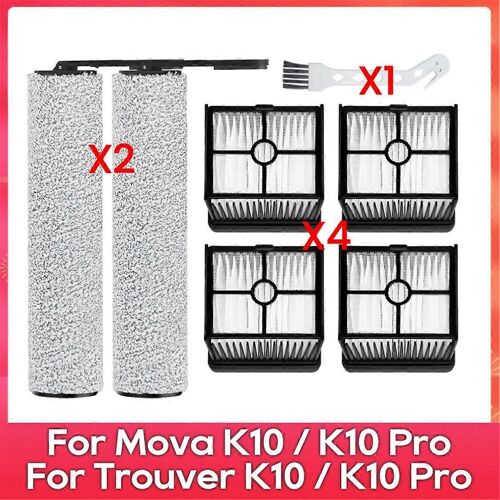 Kit de filtre HEPA pour brosse principale à rouleau pour aspirateurs sans fil secs et humides Trouver K10 et K10 Pro