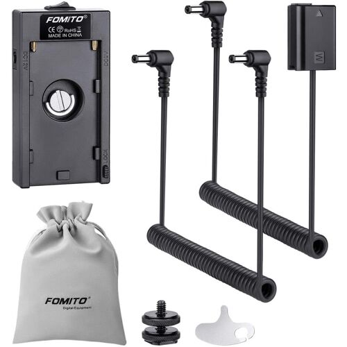 MEVRONISSHOP-Fomito NP-F970 F750F550 Remplacement de la Plaque de Batterie Adaptateur Secteur ACPW20 vers Batterie factice FW50 pour Sony A7 A7II A7R A7RII A7S A7S2 A7M A7M2 A6500 A6000 A5100 A3000 N
