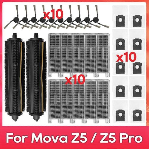 Pour Z50 Ultra / Z5 / Z5 Pro Tricut Brush Brosse latérale Filtre HEPA Sac à poussière Pièces Accessoires Robot Aspirateur