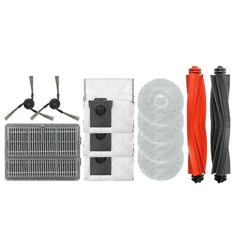 Pièces de rechange pour aspirateur X40Pro Ultra, rouleau principal, brosse latérale, filtre HEPA, chiffon de nettoyage, sacs à poussière, accessoires