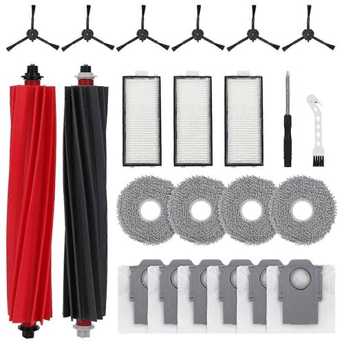 Lot de 23 pièces de rechange pour aspirateur Qrevo Master/V20/P10S Pro, brosse latérale principale, chiffons, filtres HEPA, sacs à poussière