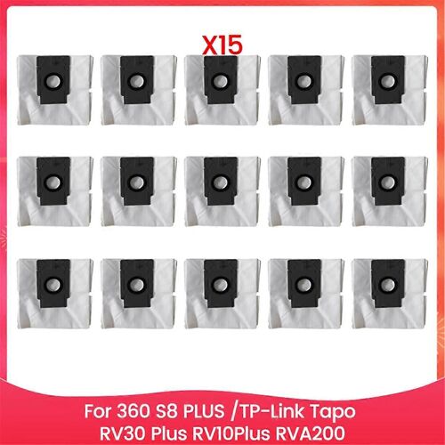 Lot de 15 sacs à poussière pour 360 S8 PLUS, RV30 Plus, RV10Plus, RVA200, pièces de rechange