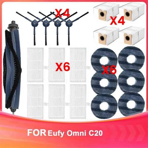 Pièces de rechange pour aspirateur Omni C20, brosse principale, brosse latérale, filtre Hepa, chiffon de nettoyage anti-poussière