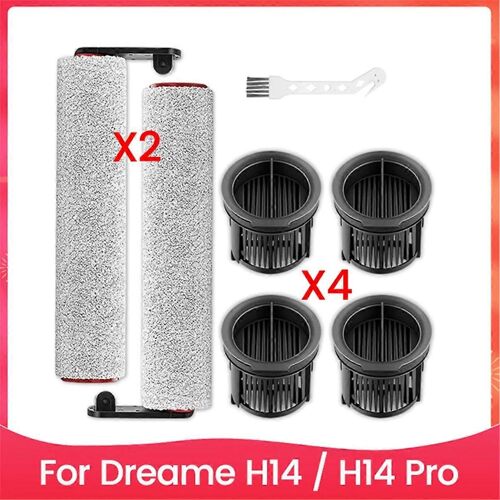 Kit de remplacement pour aspirateur à main sans fil sec/humide H14/H14 Pro, pièces détachées, rouleau, brosse principale H