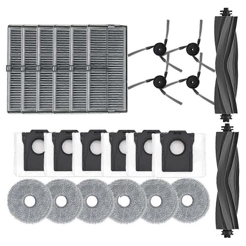 Pièces détachées pour aspirateur robot X40 Ultra/X40Pro, rouleau, brosse latérale, filtre, tampons, chiffons, sac à poussière