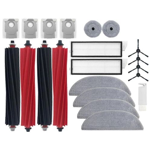 Kit d'accessoires pour aspirateur robot S8 MaxV Ultra, rouleau, brosse latérale, filtre, serpillière, sacs à poussière