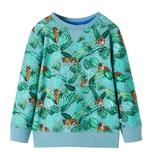 Sweatshirt Pour Enfants Mélange Vert Clair 128