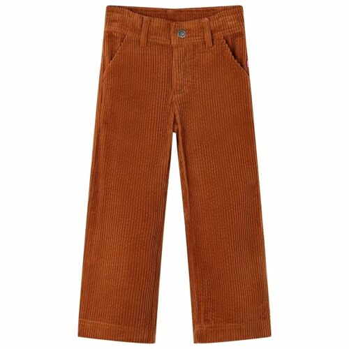 Pantalons Pour Enfants Velours Côtelé Cognac 104