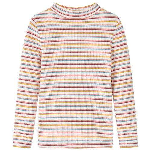 T-Shirt Enfants Manches Longues Faux Col Roulé Écru 116